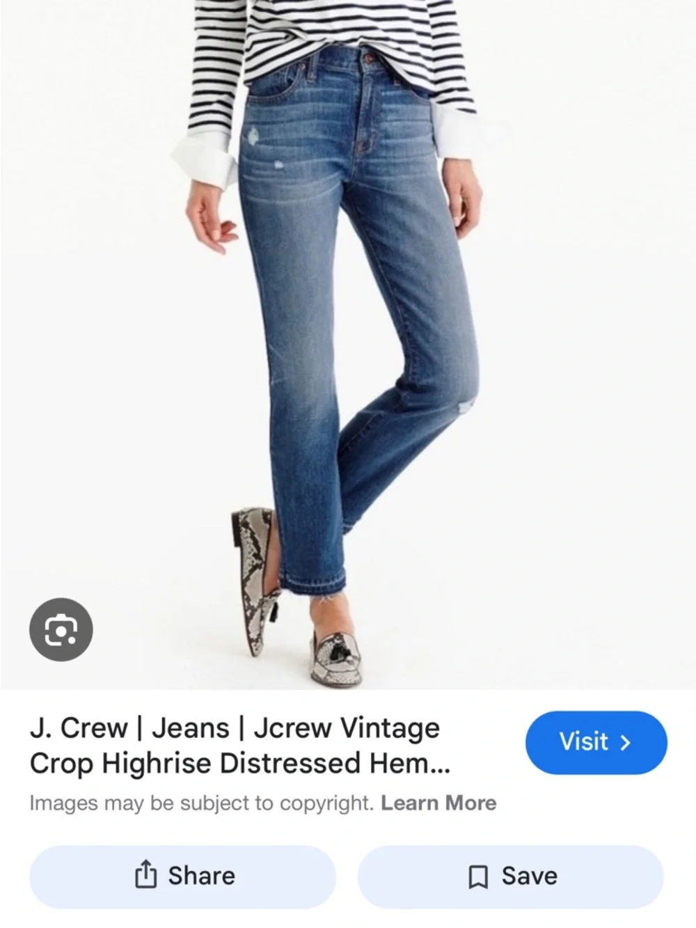 J. Crew straight raw hem high rise jeans - Picture 9 of 9